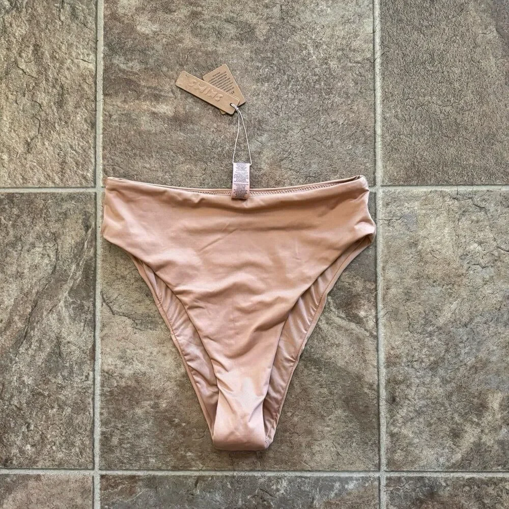 Skims Signature Swim Mid Waist Bottom Ochre Size XS